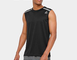 CAMISETA REGATA REEBOK WOR SL TECH PRETA MASCULINA