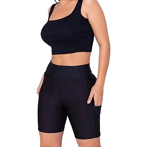 BERMUDA CVL FITNESS FEMININA COM BOLSO