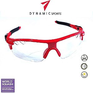 ÓCULOS DE SQUASH DYNAMIC SPORTS RED PRO-1