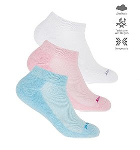 KIT MEIAS HOAHI CANO CURTO FEMININAS C/3 PARES
