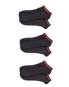 MEIA WILSON TENNIS CANO BAIXO MASCULINA PRETA