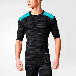 CAMISETA ADIDAS COMPRESSÃO TF BASE SS MASCULINA VERDE