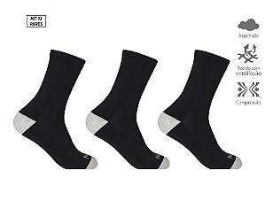 KIT MEIAS HOAHI SPORT CANO ALTO MASCULINA 3 PARES