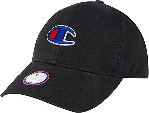 BONÉ CHAMPION TWILL HAT FLAG ABA CURVA PRETO