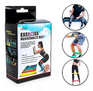 KIT EXERCISE RESISTENCE BELT FISIOTERAPIA C/5 FAIXAS