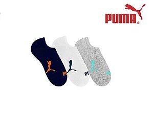 KIT MEIAS PUMA SAPATILHAS COM 3 PARES MASCULINA