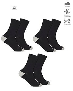KIT MEIAS HOAHI SPORT CANO ALTO MASCULINA 3 PARES