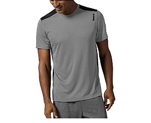 CAMISETA REEBOK WOR TECH TOP CINZA MASCULINA - NELSPORTS