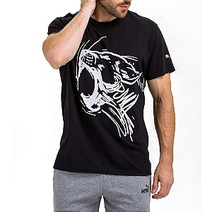 CAMISETA PUMA RUN GRAPHIC TEE PRETA MASCULINA