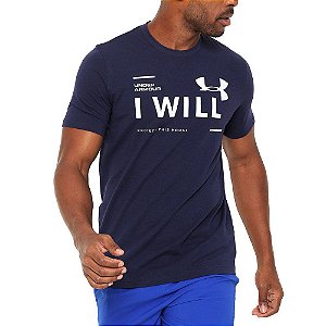 CAMISETA UNDER ARMOUR I WILL SPORTSTYLE AZUL