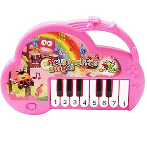 Piano Musical Infantil Fazendinha Rosa Art Brink