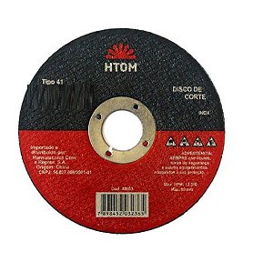 Disco de Corte Inox 7" x 7/8" x 1,6mm HTOM