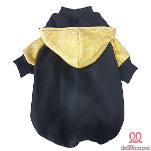 Moletom Preto e Amarelo Ossinhos