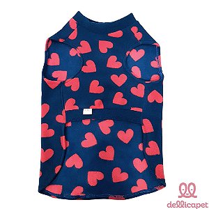 Roupa Microsoft Corações- Azul Marinho