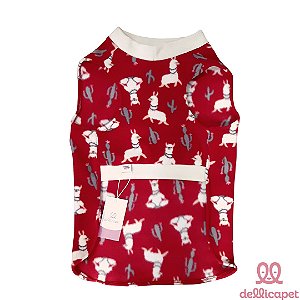 Roupa Microsoft Lhama Vermelho