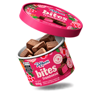 BITES DE FRAMBOESA COM CHOCOLATE (100G)