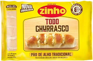 PÃO DE ALHO BAGUETE ZINHO TRADICIONAL 0,300G