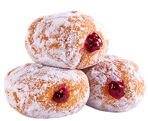 MINI DONUTS RECHEADOS COM FRUTAS VERMELHAS 90G - MELHOR BOCADO