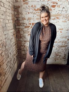 Cardigan em Viscolycra Preto