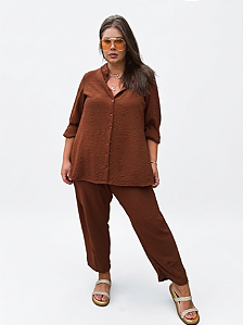 Camisa Fiorela Marrom