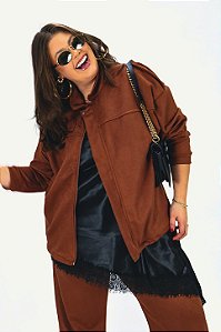 Jaqueta Olivia de Suede Marrom