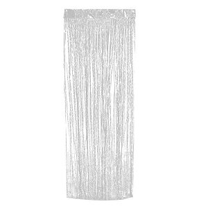 CORTINA METALIZADA DECORATIVA - PRATA - 1 unidade