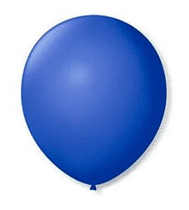 BALÃO LISO REDONDO - PIC PIC Nº 08 -  AZUL  - Pacote com 50 unidades