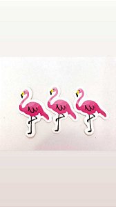 APLIQUE PARA LEMBRANCINHAS - FLAMINGO - Pacote com 20 unidades