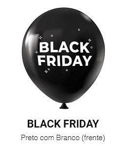 BALÃO DECORADO - BLACK FRIDAY ( PRETO) - ART-LATEX Nº 11 - Pacote com 25 unidades
