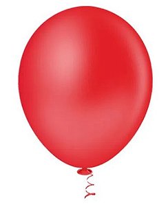 BALÃO LISO REDONDO - PIC PIC Nº 05 - VERMELHO - Pacote com 50 unidades