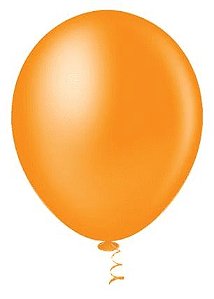 BALÃO LISO REDONDO - PIC PIC Nº 16 - LARANJA - Pacote com 12 unidades