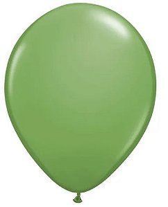 BALÃO LISO REDONDO - PIC PIC Nº 09 - VERDE OLIVA - Pacote com 50 unidade