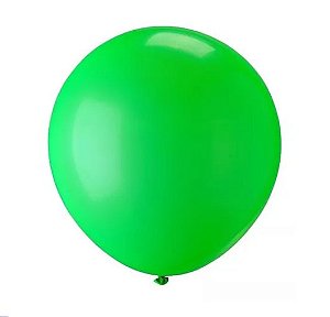 BALÃO LISO REDONDO - PIC PIC Nº16 - VERDE NEON - Pacote com 12 unidades