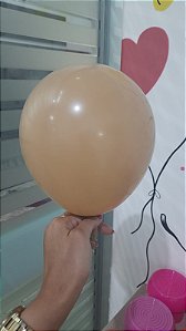 BALÃO LISO REDONDO - PIC PIC Nº 09 - MOCACCINO - Pacote com 50 unidades