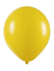 BALÃO LISO - ART-LATEX Nº16 - AMARELO - Pacote com 12 unidades