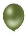 BALÃO LISO REDONDO - PIC PIC Nº 16 - VERDE MILITAR - Pacote com 12 unidades