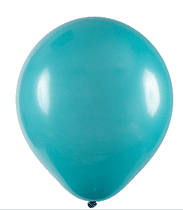 BALÃO LISO - ART-LATEX Nº16 - AZUL TURQUESA - Pacote com 12 unidades