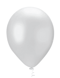 BALÃO PEROLA REDONDO - PIC PIC N°05 - BRANCO - Pacote com 25 unidades.