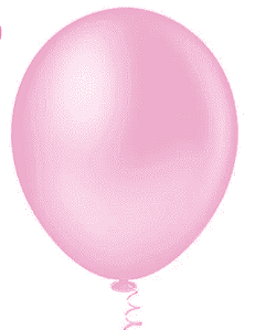 BALÃO LISO REDONDO - PIC PIC Nº 09 - ROSA BABY - Pacote com 50 unidades