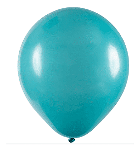 BALÃO REDONDO  ART-LATEX Nº 05 - AZUL TURQUESA -Pacote com 50 unidades