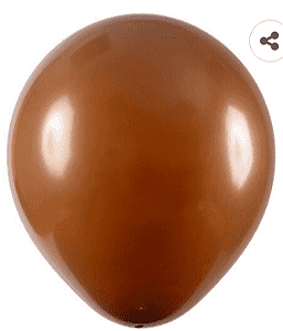BALÃO LISO REDONDO - PIC PIC Nº 09 - MARROM - Pacote com 50 unidades