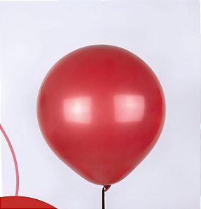 BALÃO REDONDO LISO- ART-LATEX Nº 16 - VERMELHO CEREJA - Pacote com 50 unidades