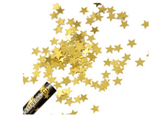 LANÇA CONFETES ESTRELA CHUVA DE DOURADA - 40 cm - 1 unidade