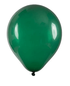 BALÃO REDONDO LISO- ART-LATEX Nº 16 - VERDE MUSGO - Pacote com 12 unidades