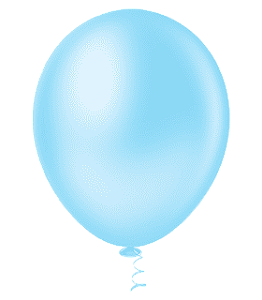BALÃO REDONDO - ART-LATEX Nº16 -  AZUL CLARO - Pacote com 12 unidades