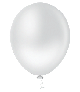BALÃO PEROLA REDONDO - PIC PIC N°9 BRANCO - Pacote com 25 unidades