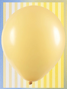 BALÃO LISO REDONDO - ART-LATEX Nº 24 - AMARELO MANTEIGA - Pacote com 3 unidades