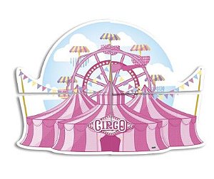 PAINEL 4 LÂMINAS CIRCO ROSA