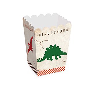CAIXA PARA PIPOCA MUNDO DOS DINOSSAUROS - Pacote com 10 unidades