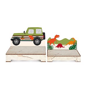 KIT SUPORTE PARA DOCES MUNDO DOS DINOSSAUROS - Pacote com 2 unidades